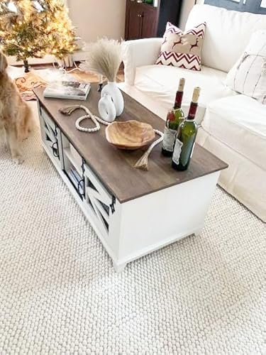 S & L Homes Wool Cotton Hand Woven Chunky Knit Popcorn Rug - Ivory Contemporary Area Rug for Living Room Bedroom (8' x 10' - Ivory) - Image 8