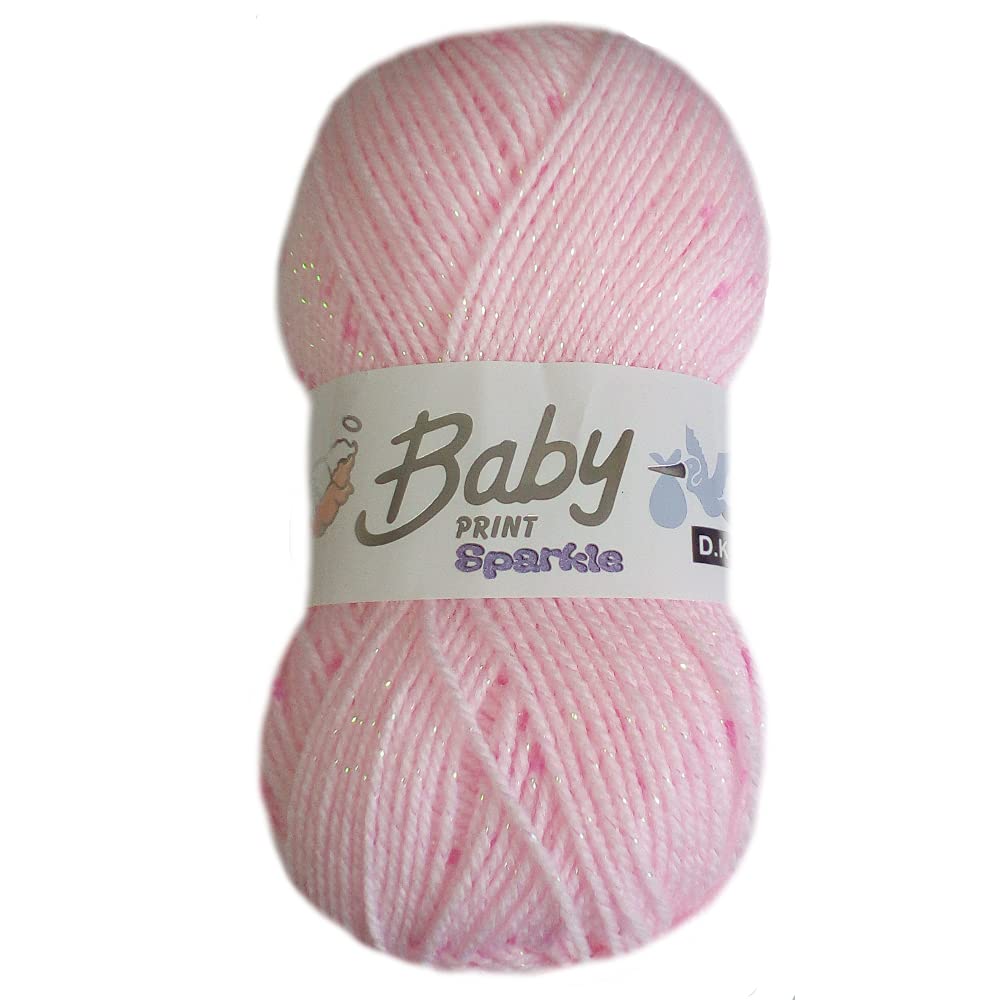 Woolcraft Baby Print Sparkle 100g 1656 Pink