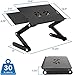 Mount-It! Adjustable Laptop Stand with Built-in Cooling Fans and Mouse Pad Tray, Easy to Use Ergonomic Laptop Stand for Bed, Couch, and Table, Portable and Lightweight