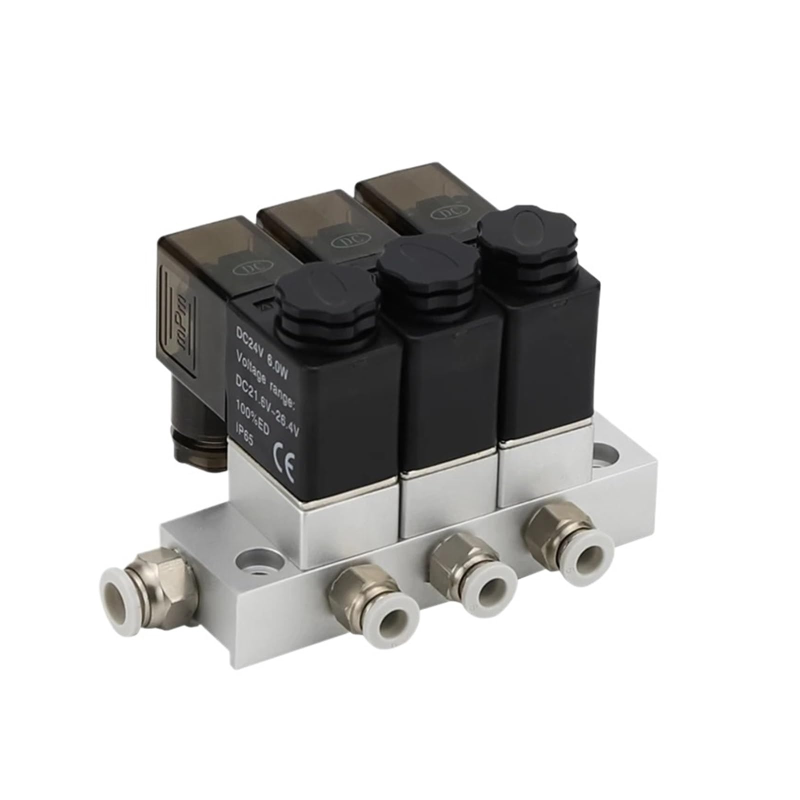Electroválvula neumática de colector combinado multivía 2v025, 12 V, 24 V, 110 V y 220 V, válvula magnética de 2 vías, normalmente cerrada(Ac110v 4mm)