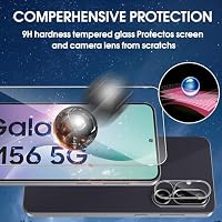 Lutree für Panzerglas für Samsung Galaxy M56 5G Schutzfolie, 2+2 Stück Schutzglas + Kameraschutz Folie, 9H Härte HD Displayschutz Anti- Kratzer Bläschenfrei Displayfolie – Ansicht 2