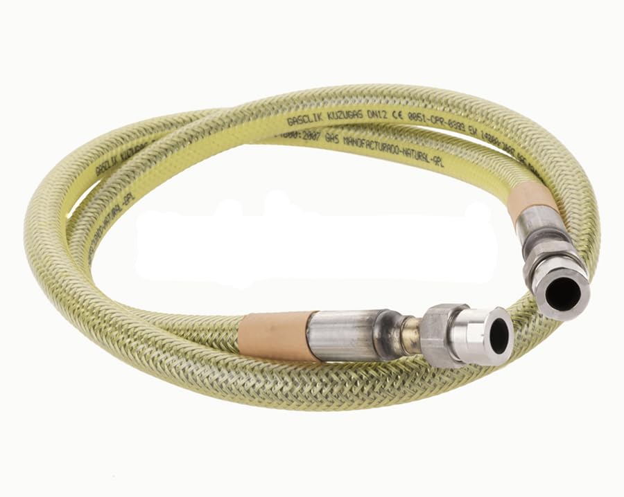 TUBO 1500mm GAS BUTANO TETINA INOXIDABLE PARA BOMBONAS BUTANO LATIGUILLO FLEXIBLE