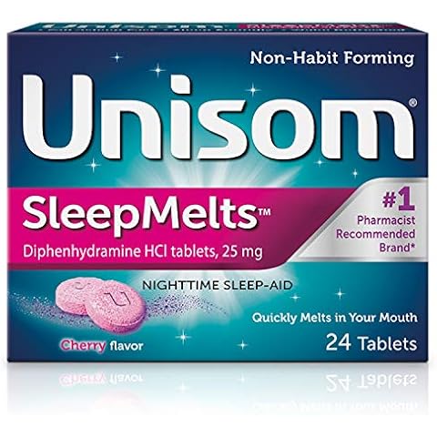 Unisom SleepMelts, Nighttime Sleep-aid, Diphenhydramine HCI, 24 Tablets, 25mg Cover