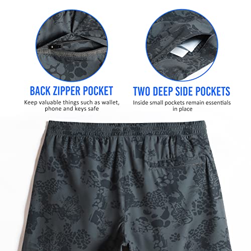 Image of maamgic Mens Workout Shorts 2 in 1 Stretch 5 inch / 7 inch Gym Shorts Running Shorts with Compression Liner Zip Pocket