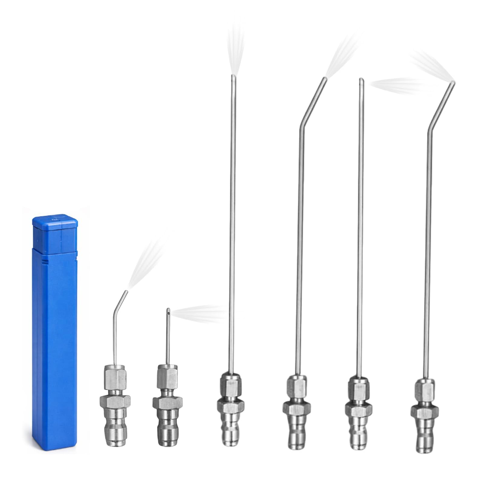Side Opening Pressure Washer Nozzle Tip Stainless Steel Quick Connecting Needle Set for Deflector Baseplates Needle Set