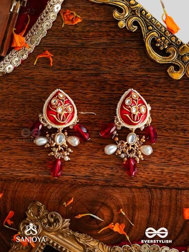 Image of SANJOYA BY EVERSTYLISH Nilachandrika Moonlight Of The Blue Sky Handmade Kundan Set With Necklace And Earrings Lightweight Jewelry For Women | Party, Festive, Wedding & Gifting