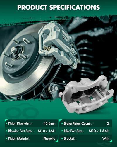 Image of SCITOO Front Left Brake Caliper With Bracket 18B4950 Compatible For Chevrolet Equinox 2005-2006 For Pontiac Torrent 2006 For Saturn Vue 2004-2007