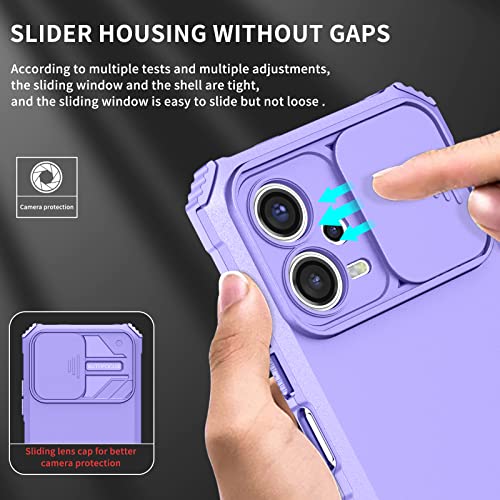 Funda Poco X5 5G con ventana deslizante para viajes y soporte de lectura cómoda 5