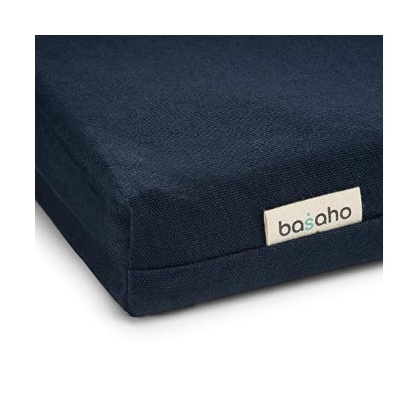 Basaho Zabuton Meditation Mat | Organic Cotton | Recycled Woollen Fibre Filling - Image 4