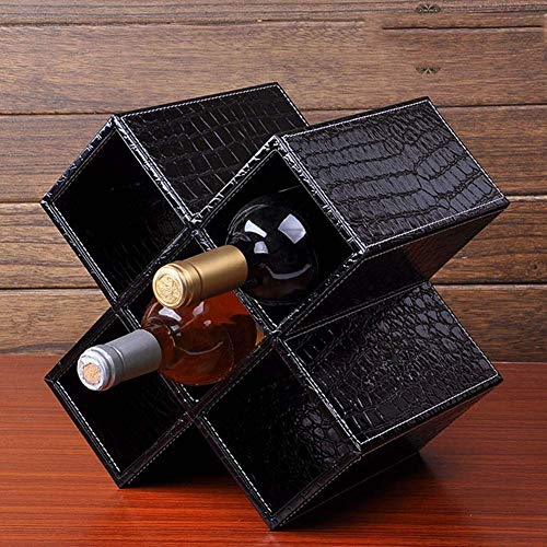 Soporte para botellas de vino negro con 3 compartimentos miniatura 2