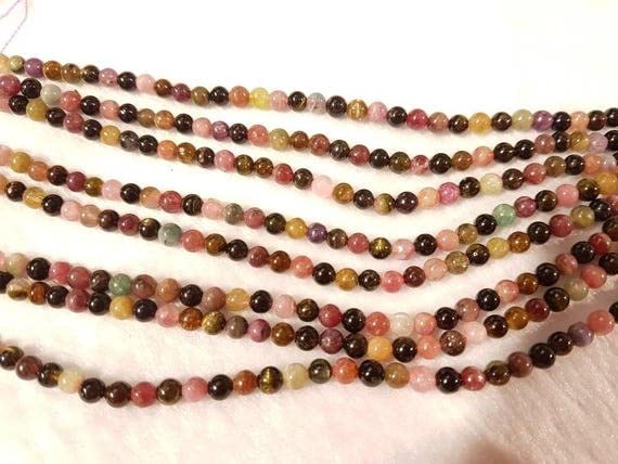Perles de tourmaline 5mm de qualité fine LKBEADS pour joaillerie