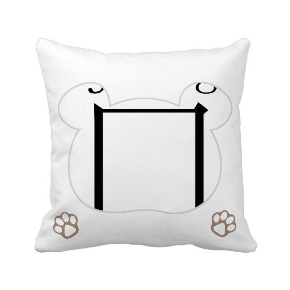 Housse de coussin carrée motif ours Jiong pour décoration de maison