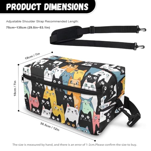 Image of Drnuikhe Cartoon Cat Large Knitting Bags and Totes Organizer, Lightweight Yarn Bag Knitting & Crochet Supplies Crochet Gift for Mother Wife
