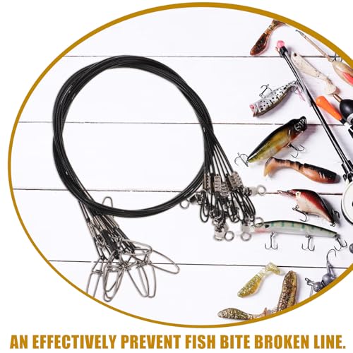 FRCOLOR líderes de pesca de acero con recubrimiento de nylon 10 pcs, 50 cm miniatura 3