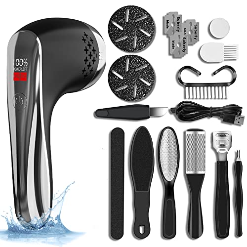 Vacto Electric Foot Callus Remover With Vacuum 13-In-1 Rechargeable Foot Scrubber Dead Skin Remover, Waterproof Foot File Pedicure Kit Tools With 2 Speed, Foot Care Kit With Led Battery Display #TOP2
