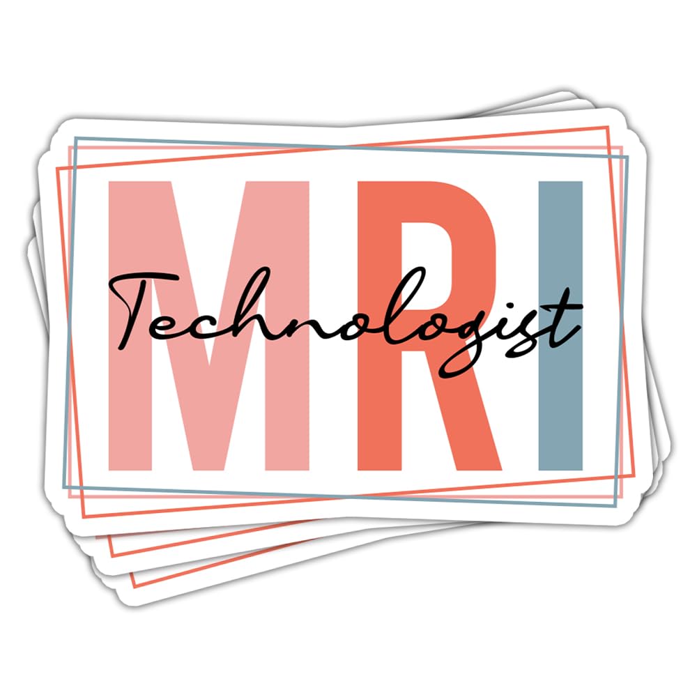 HOSALA(3Pcs/Pack) MRI Technologist Sticker CT Scan Tech Sticker X-ray Tech Sticker Funny Radiology Technologist Sticker Sonographer MRI Tech Sticker Gift Cat Scan Decoration Helmet Bumper- 3x4 Inch