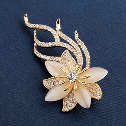 Clips de collier en cristal faits à la main avec épingle de col femme