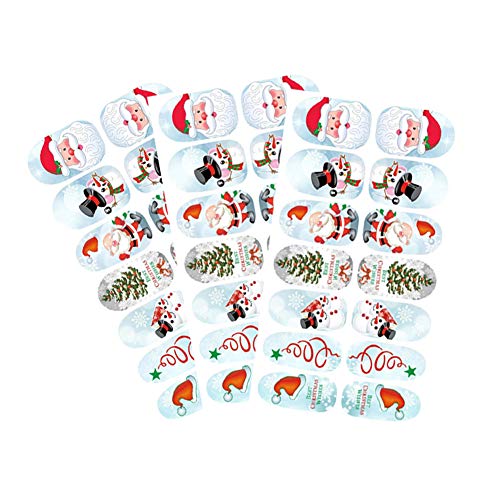 Preisvergleich Produktbild Kentop 3 Blatt Nagelsticker Weihnachten Nagelaufkleber DIY Art