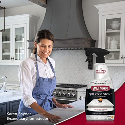 Weiman Quartz Countertop Cleaner And Polish - 24 Ounce (2 Pack) - Clean And Shine Your Quartz Countertops Islands And Stone Surfaces With Ultra Violet Protection #TOP7