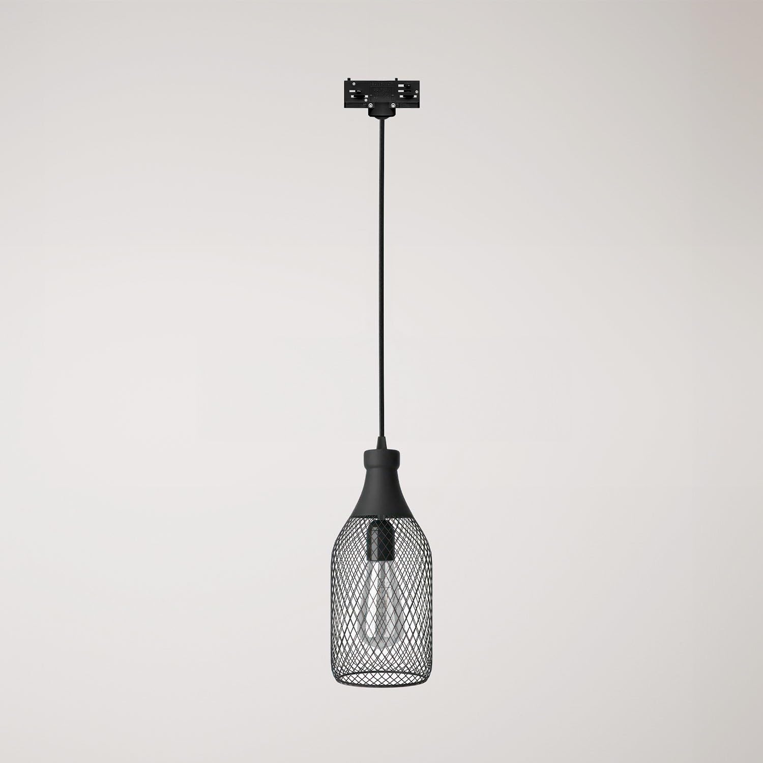 creative cables - Suspension lumineuse en forme de bouteille jéroboam pour rails d'éclairage - Ampoule incluse