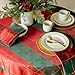 Benson Mills Heavyweight Yarn Dyed Jacquard Fabric Table Cloth with Gold Metallic Accents, Décor for Holiday, Winter, and Christmas Tablecloth (Holly Glimmer, 70