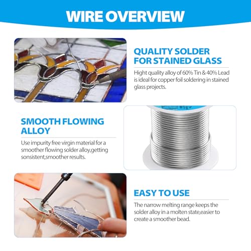 Image of 60 /40 Wire Solder for Stained Glass (3.0mm 455g)