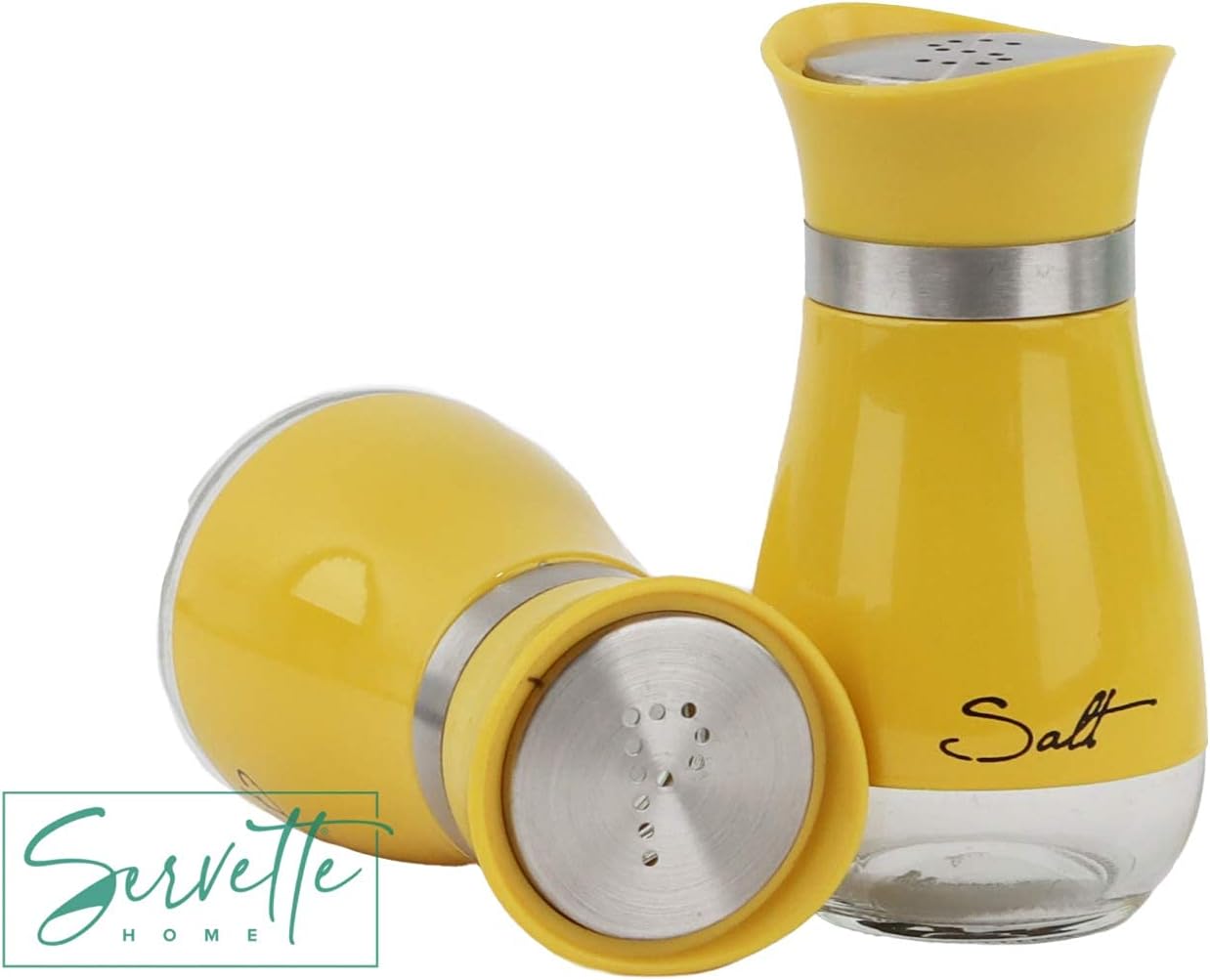 Basic Salt & Pepper Shakers - Yellow: Home & Kitchen