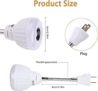 Vista 7 de Luz con sensor de movimiento enchufable, luz nocturna del atardecer al amanecer, salida de CA, lámpara de pared para escalera, luz LED inteligente