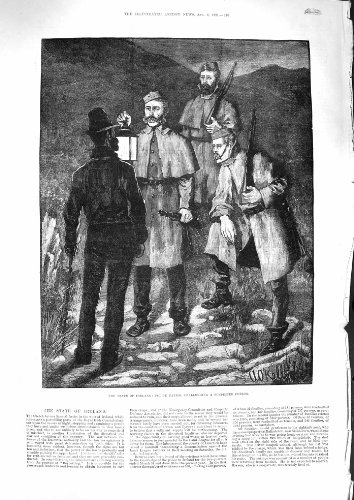 La Police 1881 de l'Irlande Patrouille la Personne Suspectée Exaltante La Police 1881 de l'Irlande Patrouille la Personne Suspectée Exaltante