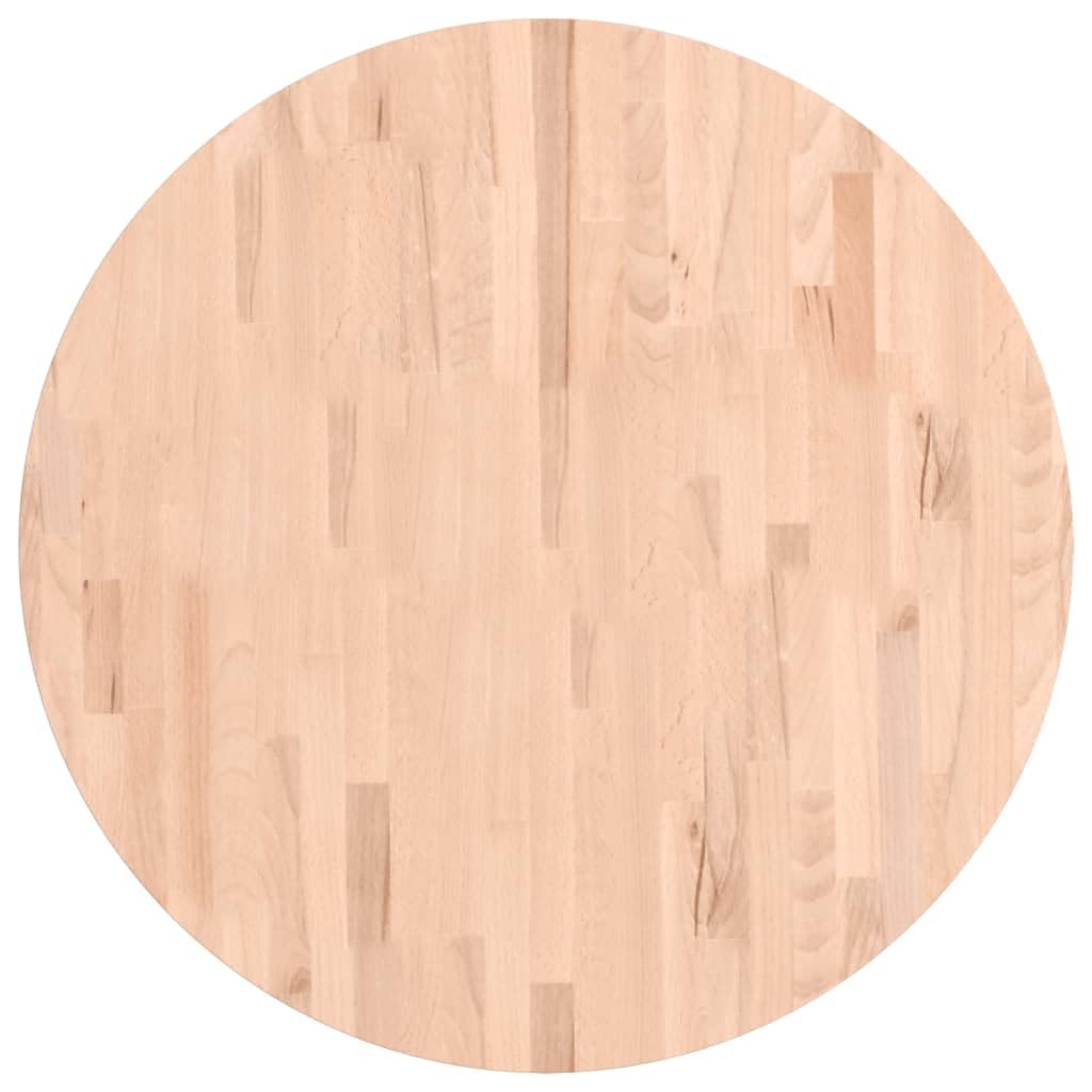 Piano da tavolo in legno massiccio, diametro 80 x 4 cm, rotondo, piano di lavoro di ricambio, superficie fai da te, per ufficio, sala da pranzo, soggiorno, cucina
