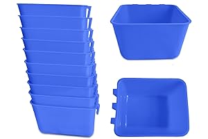 10-Pack Hanging Bird Cage Food Dish