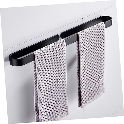 Porte-serviettes sans perçage support mural rangement salle de bain noir