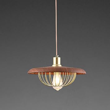 Industrial Pendant Lights,Rustic Iron Hanging Lamp Vintage Farmhouse Pendant Lighting,Adjustable Length Pendant Lamp Fixture for Kitchen Island Bar Cafe Loft,Brown,45x22cm