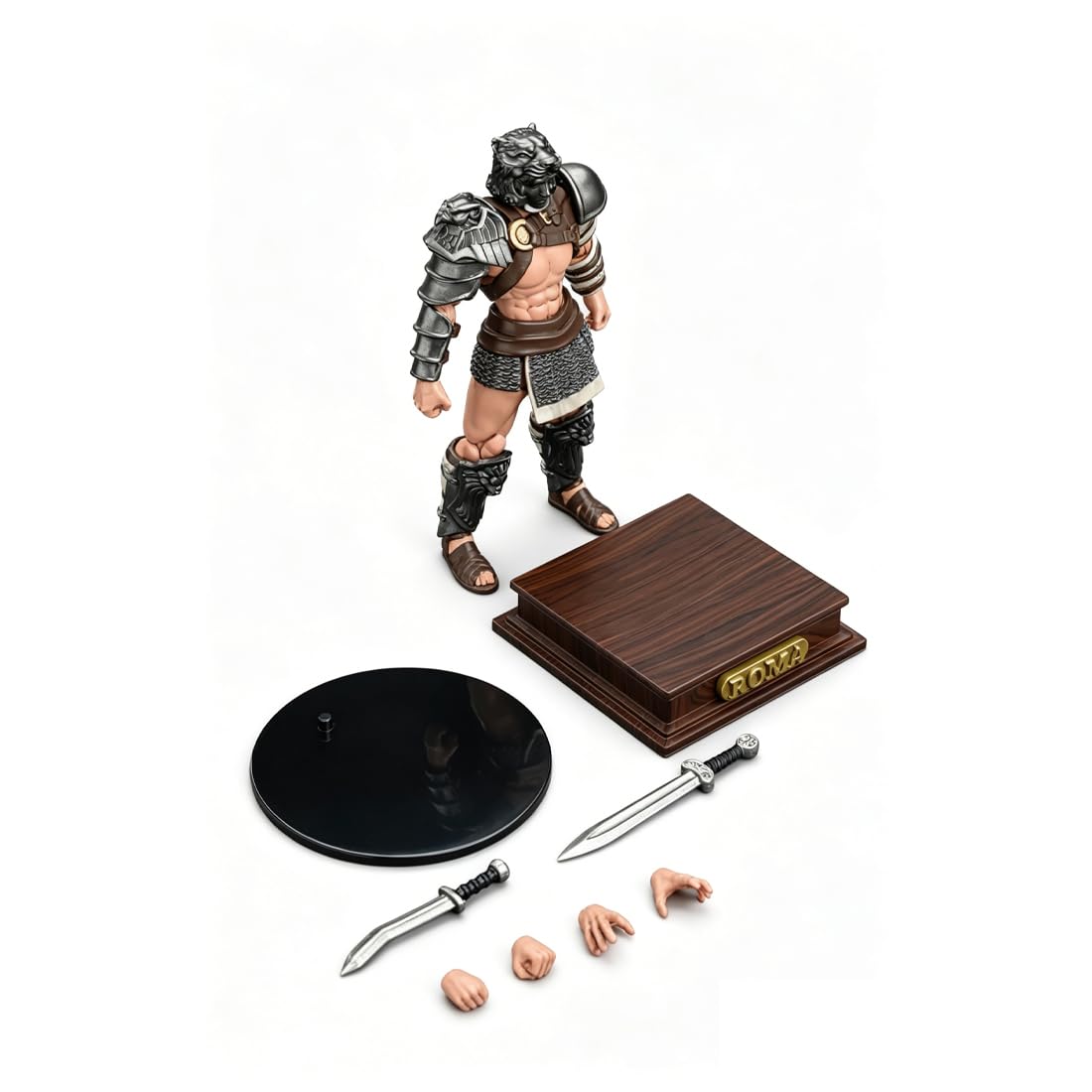 Action figure gladiatore in scala 1/18, modello militare dettagliato con accessori realistici e articolazione flessibile per esposizione, gioco di simulazione, regalo per adolescenti, adulti