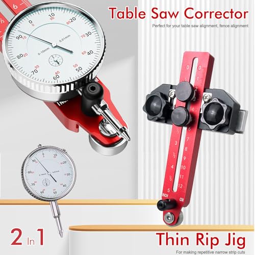 Jauge d'alignement de scie de table avec écrou réglable pour mesure de précision