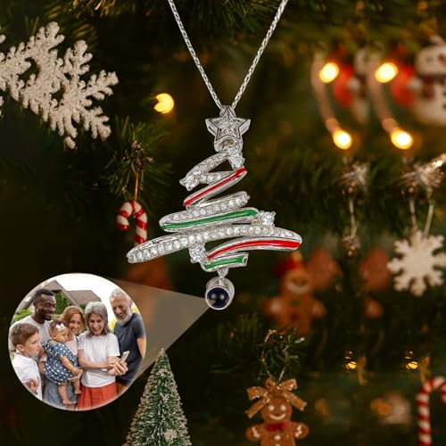 Personalized Christmas Projection Ornament, Custom Memorial Photo Inside Ornament, for Family Holiday Party, Personalized Xmas Tree Hanging Decor