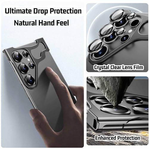 Coque en métal Samsung S23 Ultra minimaliste haut de gamme sans cadre premium