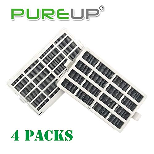Pureup 4 Packs Refrigerator Air Filter Replacement for Whirlpool W10311524 AIR1, 2 Filters