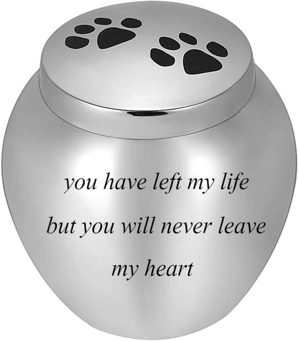 犬猫の記憶の灰の宝石の壷のための45mmX45mmのステンレス鋼のペットの壷と「あなたは私の心を決して離れない」記念の壷
