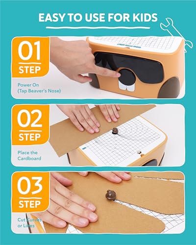 Image of Kid-Safe Electric Cardboard Cutter for Ages 3+ | No Sharp Blades | STEM & STEAM Upcycling Tool | Safe for School Projects, DIY Building & Creative Maker Gifts for Boys & Girls