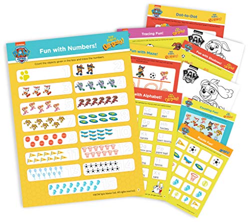 Image of Nickelodeon Paw Patrol - Off Duty! Fun Learning Set | Wipe & Clean Mats, Coloring Sheets, Stickers, Certificate & Pen | Ages 3-7 | Learn Through Play with Your Favorite Pups