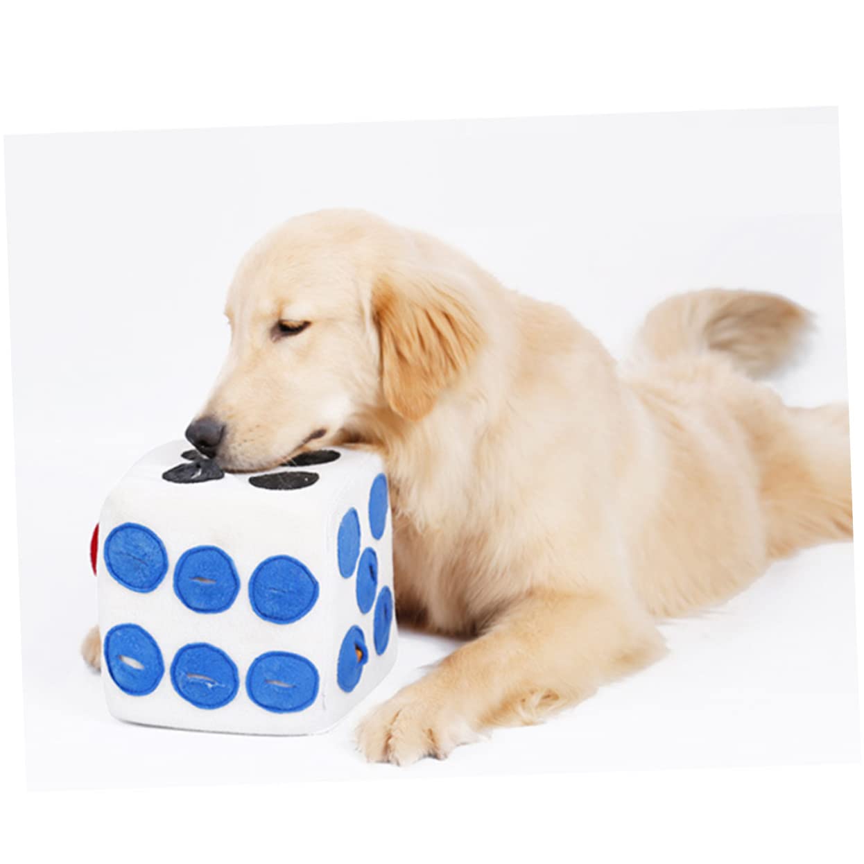 COLLBATH Jouet Interactif pour Chien Jouet À Renifler Alimentation Lente Dés en Peluche pour Le De L'animal
