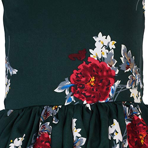 Image of Girls Skater Printed Poly Crepe Dress | Round Neck Sleeveless Mini /Midi Knee Length Casual Dress