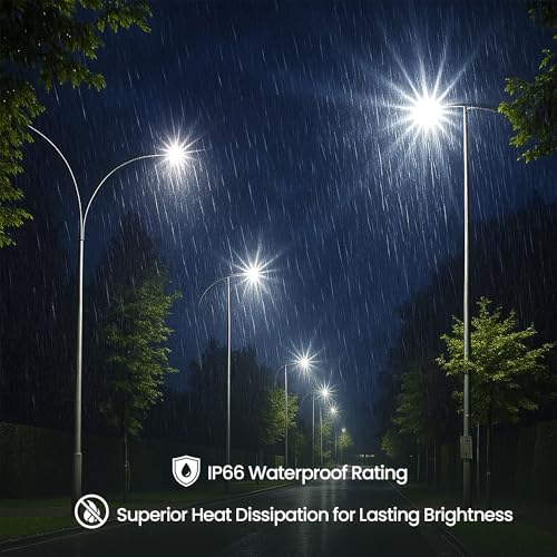 Image of Ledure Spectra 20W Cool White Halo LED Street Light-Pack of 1 | IP-65 & IP-66 Ultra Bright Energy Efficient Outdoor Waterproof Lamp | Durable Housing for Parking, Garden, Playground, Roads & Sidewalks