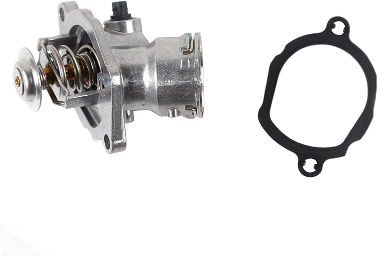 Engine Coolant Thermostat Housing Assembly fit 07-08 for Dodge Sprinter 2500 3.5L, 07-08 for Freightliner Sprinter 3500 3.5L, 08-12 for Mercedes-Benz GL550 5.5L, 09-15 G550 5.5L Thermostat