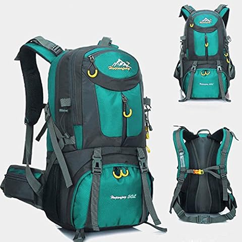 MYMM 50 Liter Backpack, Great for Outdoor sport, Hiking, Trekking, Camping Travel, Mountain Climbing. Waterproof Mountaineering Bag, Travel Climbing Daypacks, Knapsack, Rucksack (Lake Blue) Cover