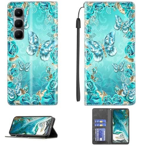 Custodia Comaptibile per Infinix Hot 60 PRO X6885 Case Cover Supporto Premium in PU con 9H HD Vetro Temperato CPT28