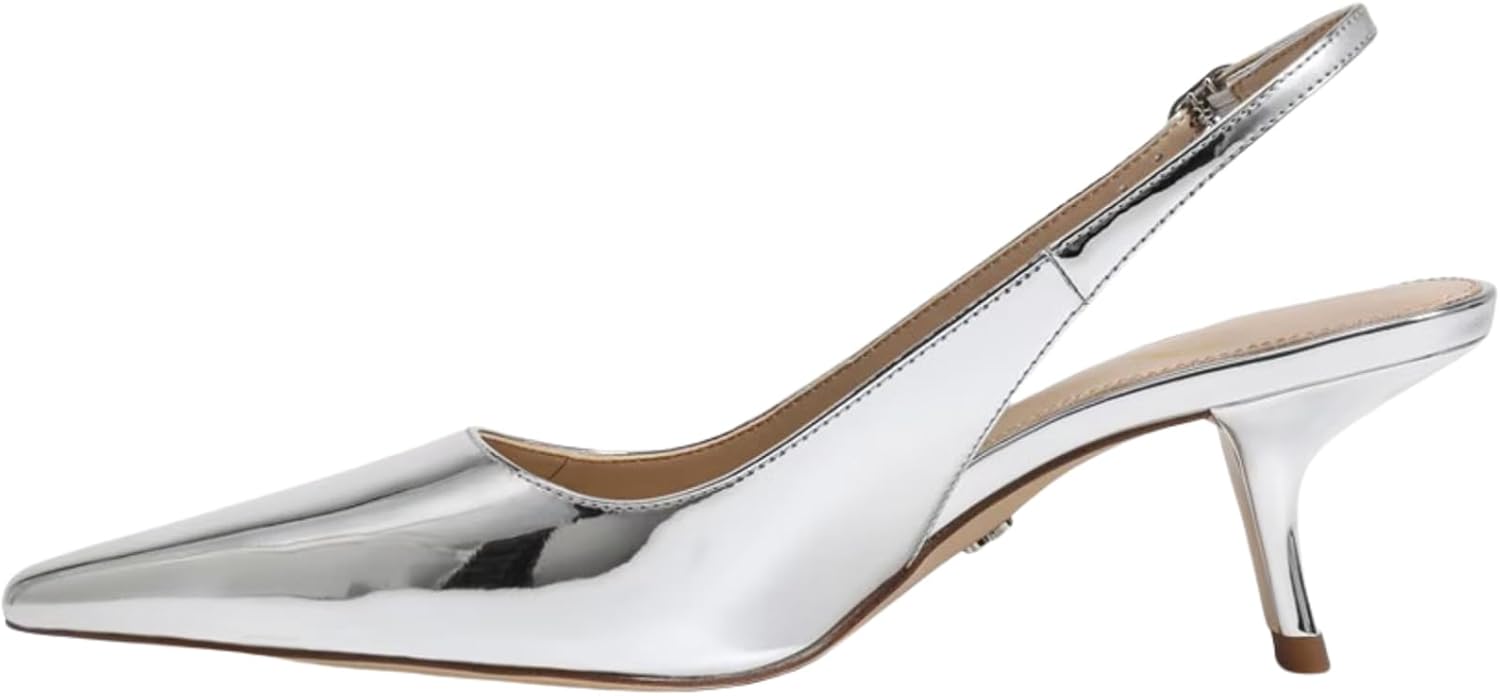 olomisa Women Slingback Pumps - Kitten Heels with Ankle Strap