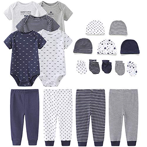 Image of Kiddiezoom Unisex Baby Layette Essentials Giftset Clothing Set 19-Piece For Newborn Baby
