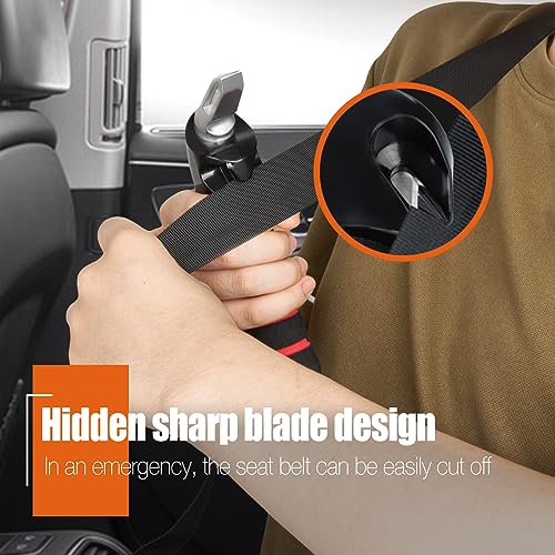 Image of KOUNATSURI Car Handle Assist for Elderly Car Door Handle Multifunction Handle Car Door Latch Handle for Seniors and Handicapped(Red)
